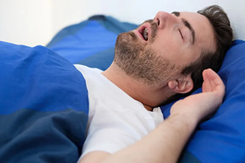 Person resting peacefully